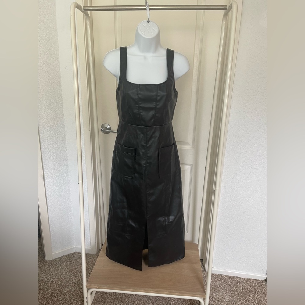 Reclaimed vintage faux leather dress 0 preowned